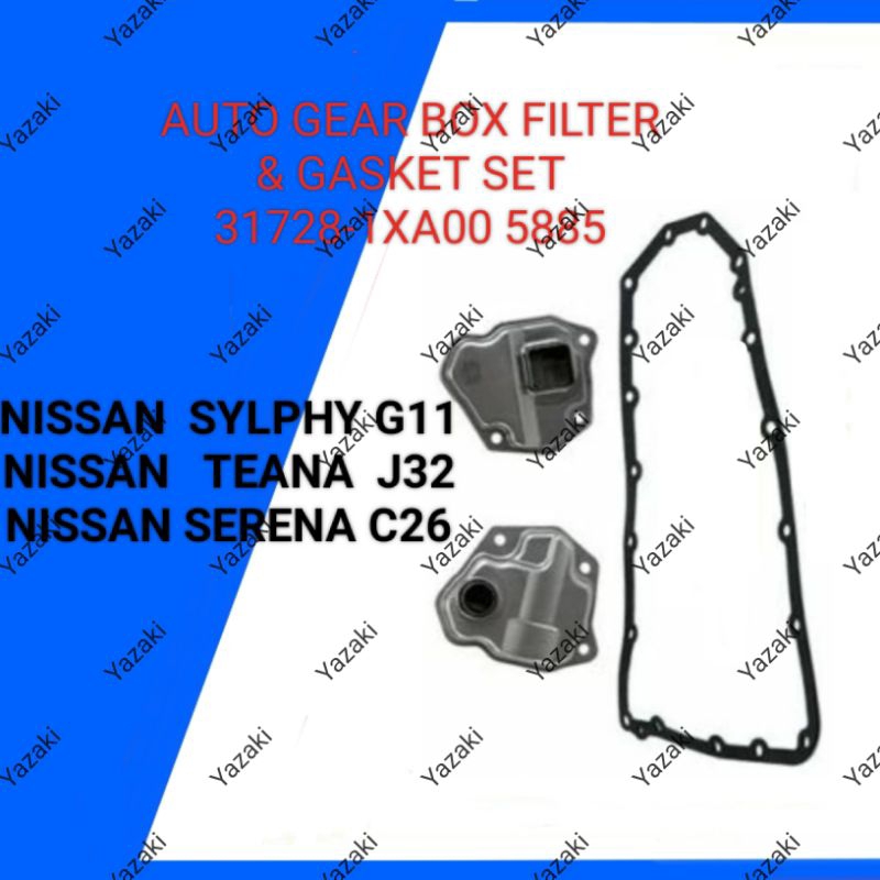 Nissan Slyphy 2.0 G11L & Teana J32 2.0 Serena C26 กล่องเกียร์อัตโนมัติชุดกรองและปะเก็น 31728-1AX00