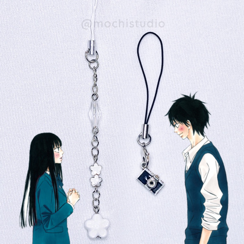 [ ใหม่! ] Kimi No Todoke Inspired Phone Charm (Sawaako & Kazeya Couple Charm)