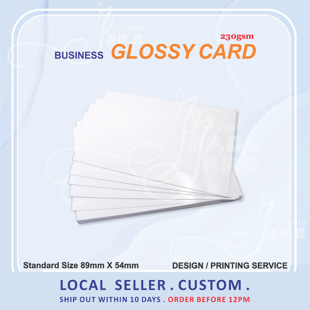 CUSTOM MADEBUSINES CARD / NAME CARD / MEMBER CARD / THANK YOU CARD / GLOSSY CARD ( DESIGN / PRINTING