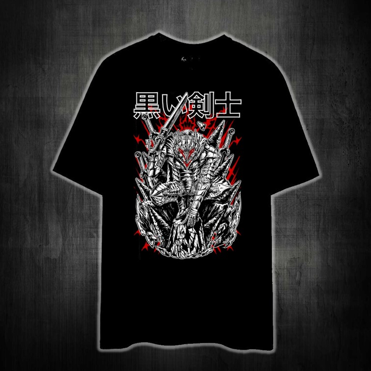 BNW GUTS อะนิเมะพิมพ์เสื้อยืด unisex ผ้าฝ้าย 100%