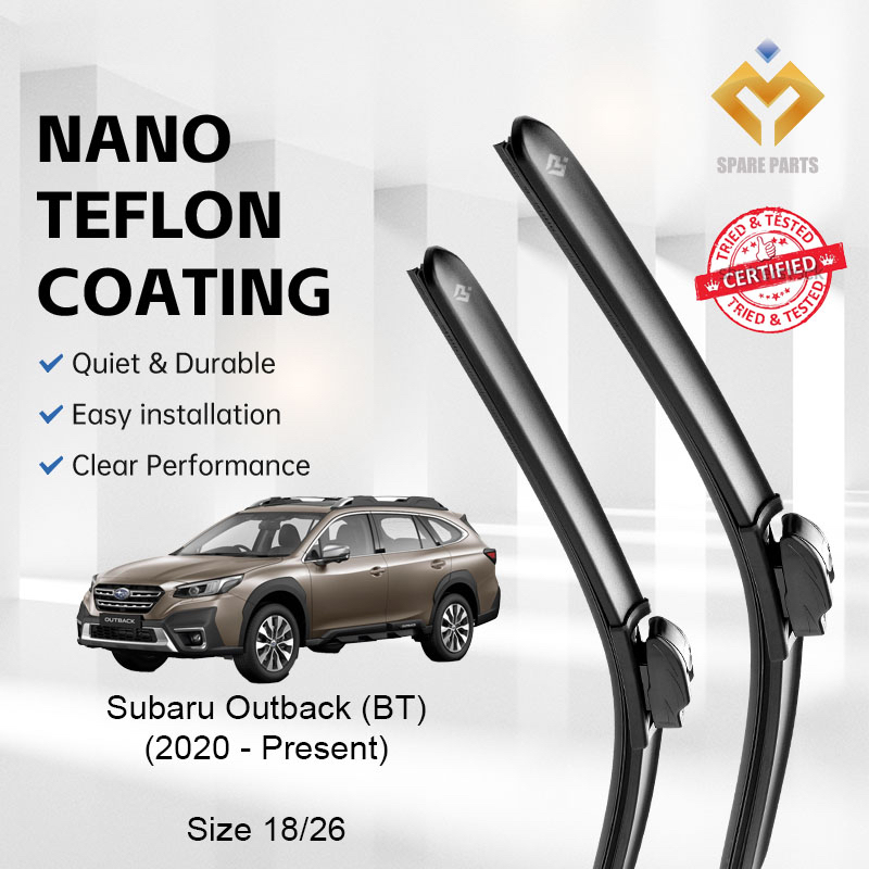Subaru Outback (BT) 2020-ปัจจุบันคุณภาพระดับพรีเมียม Japan Tech Car Wiper 1set 18"+26" U Hook-รวมฟรี