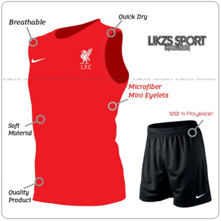 Liverpool Fc เสื้อฟุตบอลแขนกุด DX1 (SL 1 ชุด พร้อมกางเกงขาสั้น) ผ้าไมโครไฟเบอร์ น้ําหนักเบา สําหรับฝึกซ้อมฟุตซอล