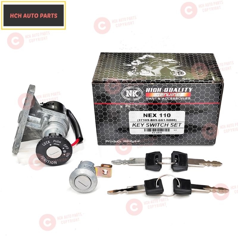 ชุดสวิตช์กุญแจ IGNITION - SUZUKI - NEX 110 - 37109-B09-G61-N000 (NK)