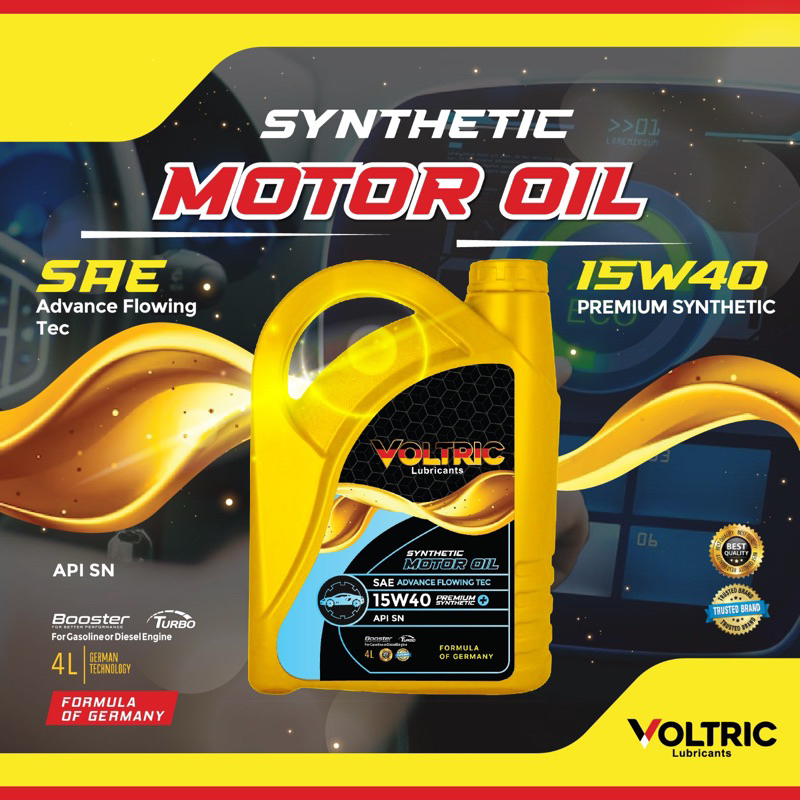 VOLTRIC ENGINE OIL15W40-ADVANCE FLOWING TECH ENGINE Oil 4L/15W40- 4L miyak pelinda รถยนต์ทั้งหมด Toy