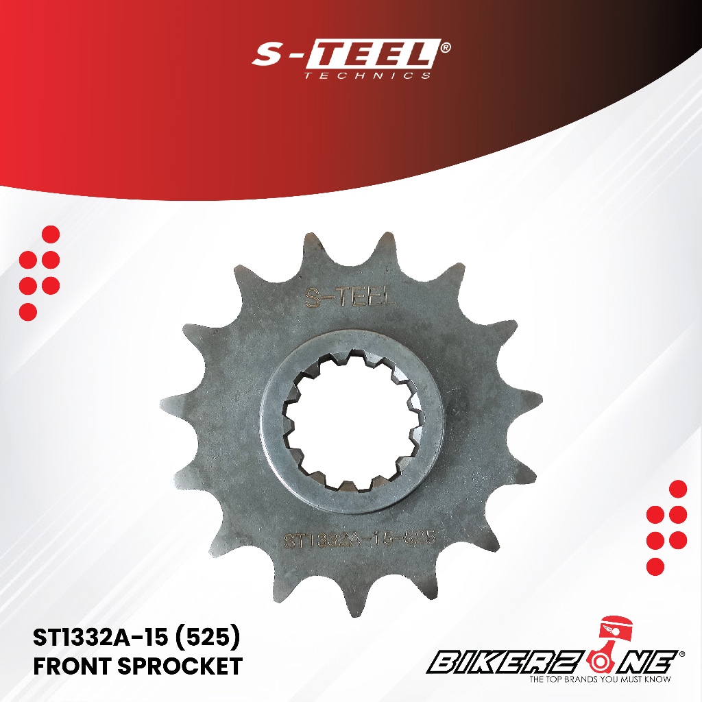 S-TEEL ST1332A-15 (525) สเตอร์หน้าสําหรับ HONDA MOTORCYCLE by Bikerzone Official Store