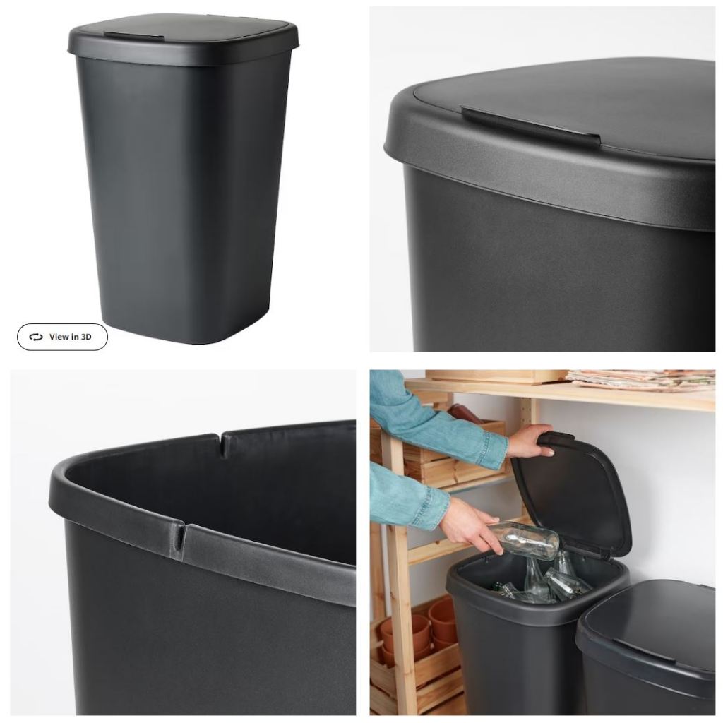 LOVKVAST Bin พร้อมฝาปิด | Tong sampah bessar Big dustbin 50L ถังขยะขนาดใหญ่ | ถังขยะ ถังขยะ | ถังเก็