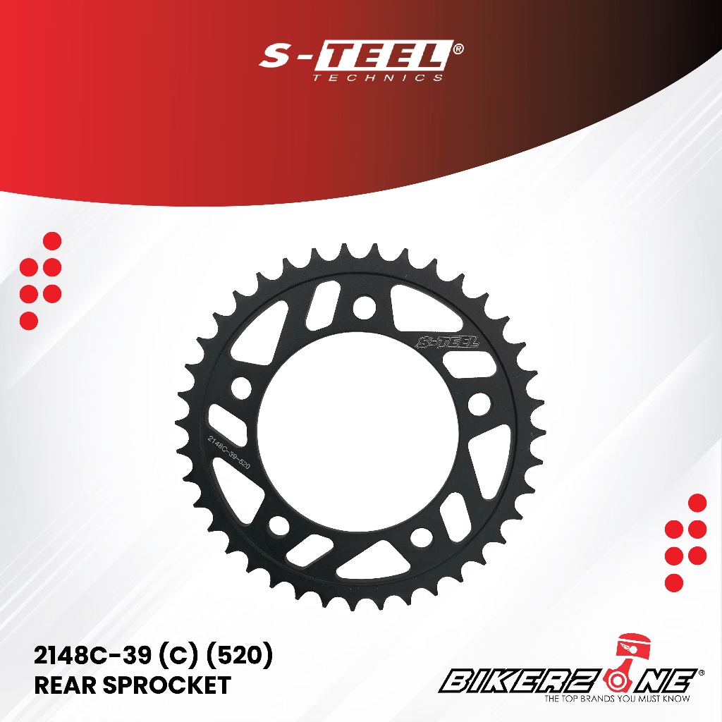 S-TEEL 2148C-39 (C) (520) สเตอร์หลังสําหรับ HONDA MOTORCYCLE by Bikerzone Official Store