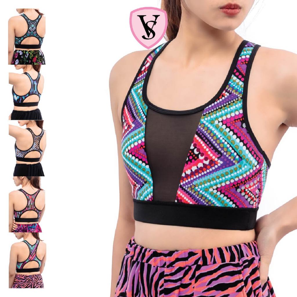 VS Women Sport bra Runing Gym Yoga Fitness Push Up Bra Quick Dry การออกกําลังกายฟิตเนส TOP009