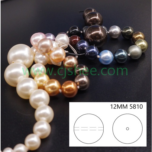 5811 5810 12 มม. SW คริสตัลเพิร์ล (5 ชิ้น) -
