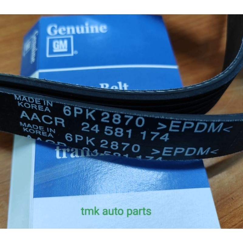 CHEVROLET (6PK2870)COLORADO 2.8CC FAN BELT (24581174)