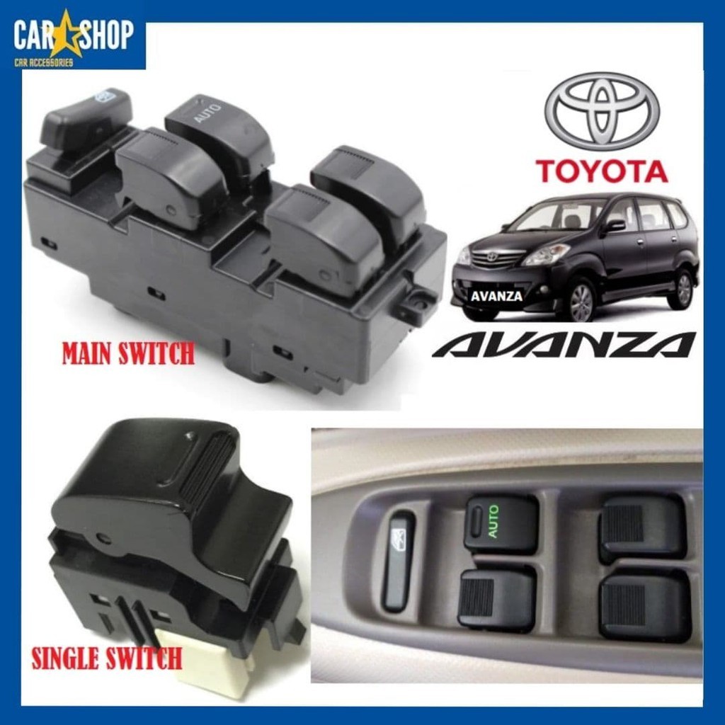 สวิตช์หลักพลังงาน อะไหล่รถยนต์ Suis tingkap Toyota Avanza Auto Down Window