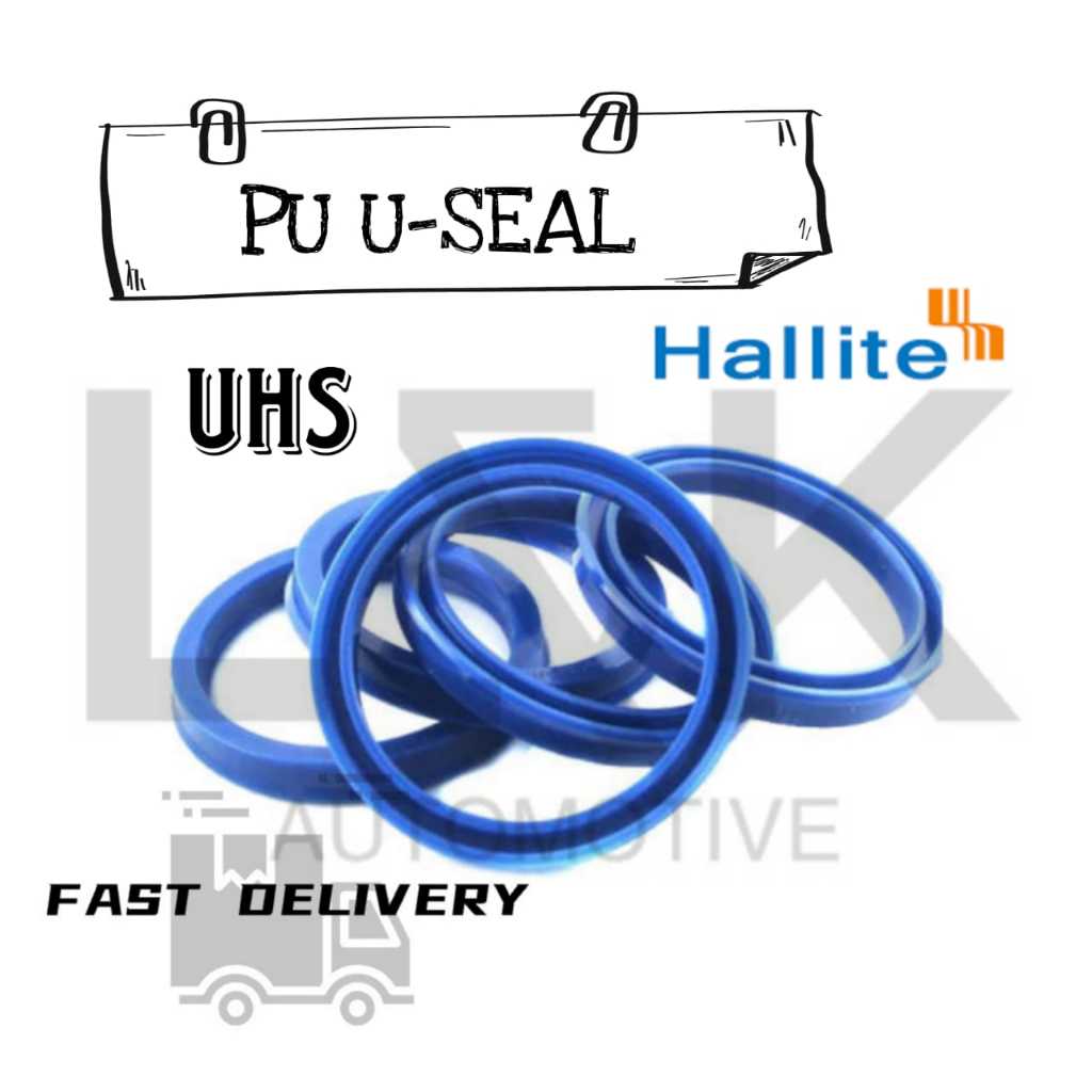 PU U-SEAL / SINGLE ACTING / ROD & PISTON / UHS HALLITE / UHS 80, 85, 90, 95, 100, 112, 115, 125, 136