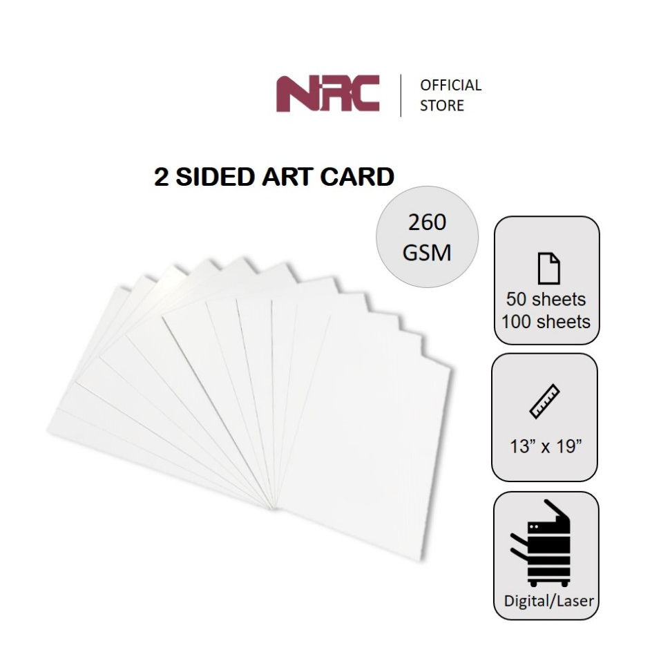 NERICO การ์ดศิลปะ 2 ด้าน Glossy 13" x 19" - 260 GSM