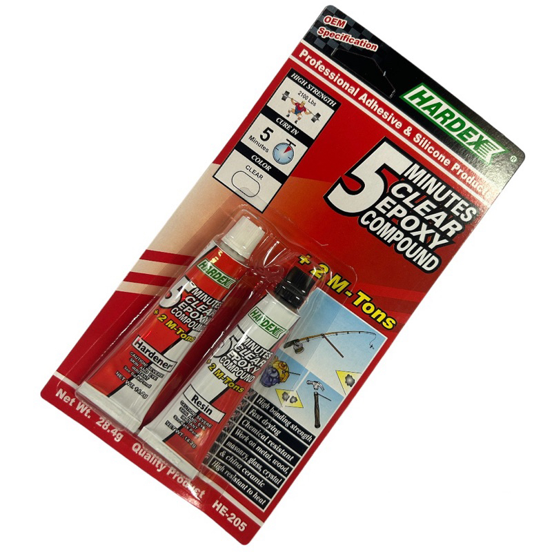 HARDEX 5 MINUTES CLEAR EPOXY COMPOUND 28.4g P/N : HE-205 @NEW