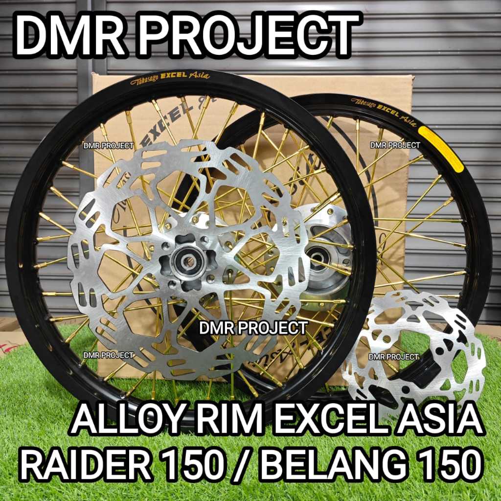 [EXCEL ASIA RAIDER 150] ALLOY RIM COMPLATE SET RAIDER150/BELANG150 TAKASAGO EXCEL ASIA ALLOY RIM RAI