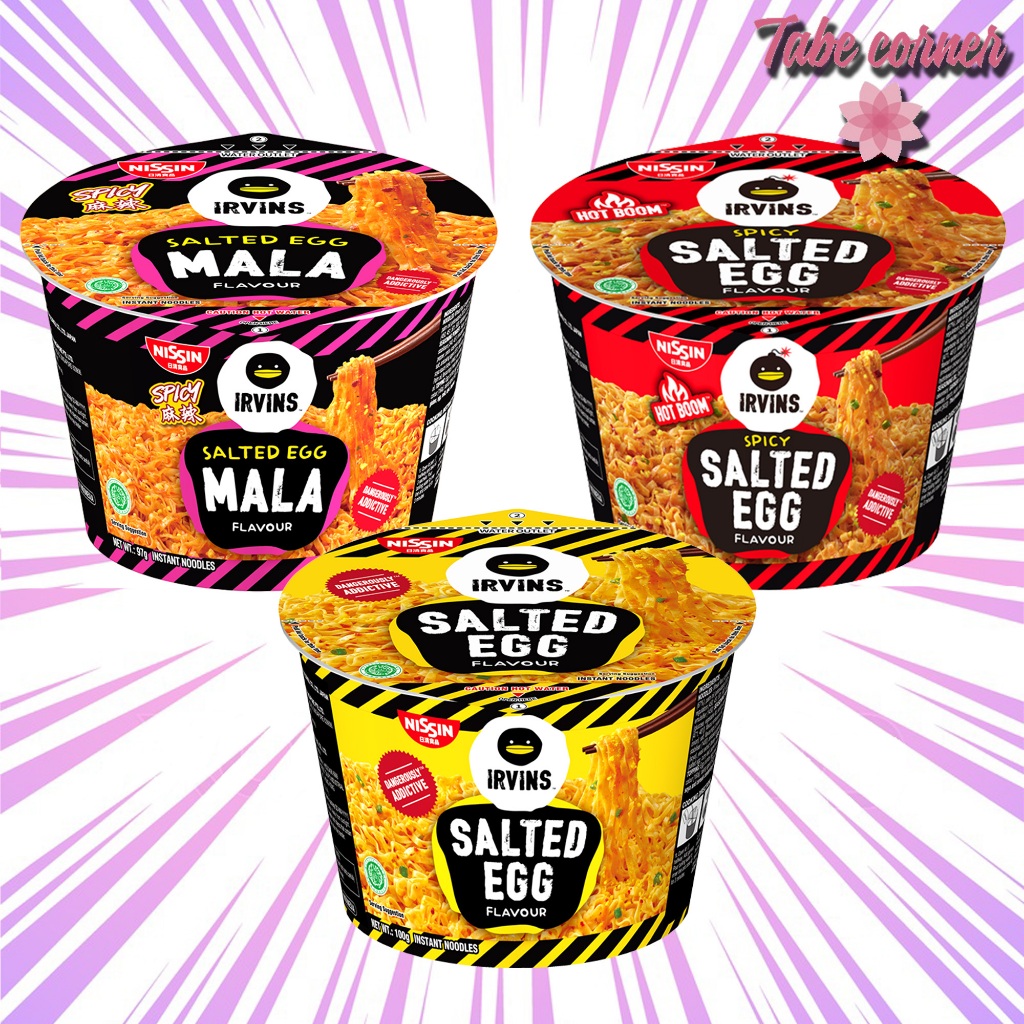 HALALNSIN x IRVINS BOWL บะหมี่กึ่งสําเร็จรูปไข่เค็ม ไข่เค็ม รสเผ็ด ไข่เค็ม Mala ไข่เค็ม | 清日 x IRVIN