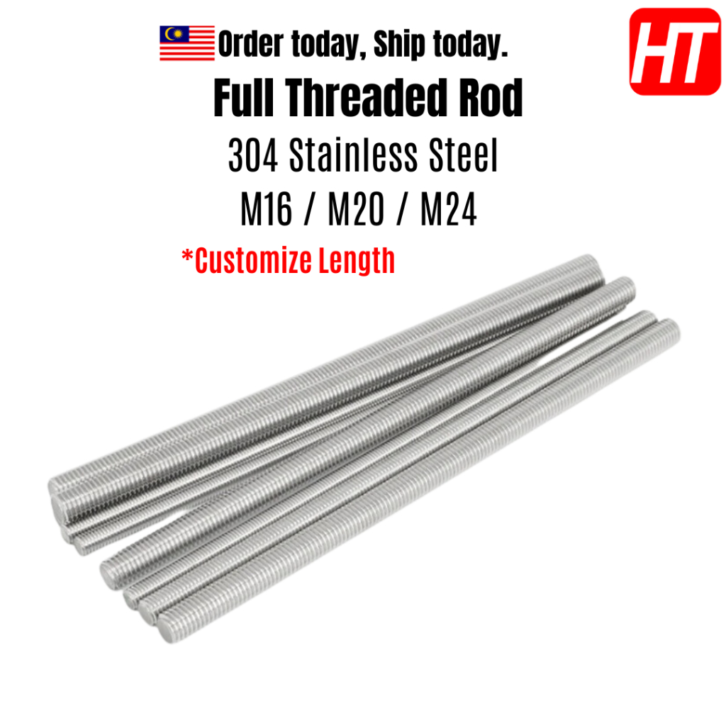 [1PC] Stainless Steel SS304 Spiral Bar / Stud Rod Stud M16 M20 M24