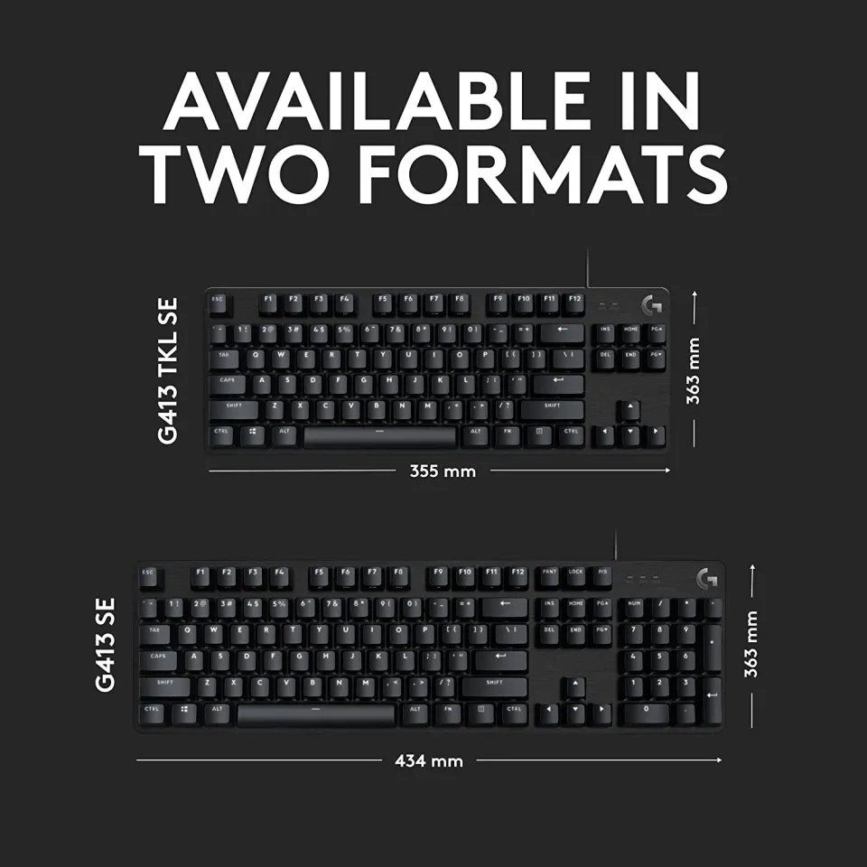 Logitech G413 SE (920-010439) G413 TKL SE (920-010448) คีย์บอร์ดเกมมิ่งแบบกลไก