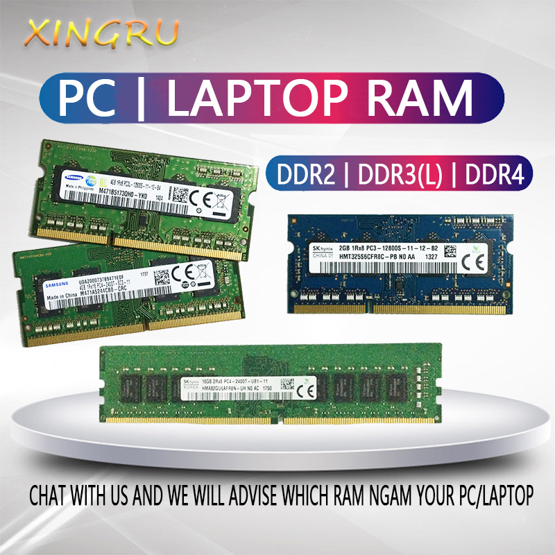 หน่วยความจําแล็ปท็อป 2 4 8GB DDR2 DDR3/L DDR4 PC 667 800 1066 1333 1600 2133 2400 2666
