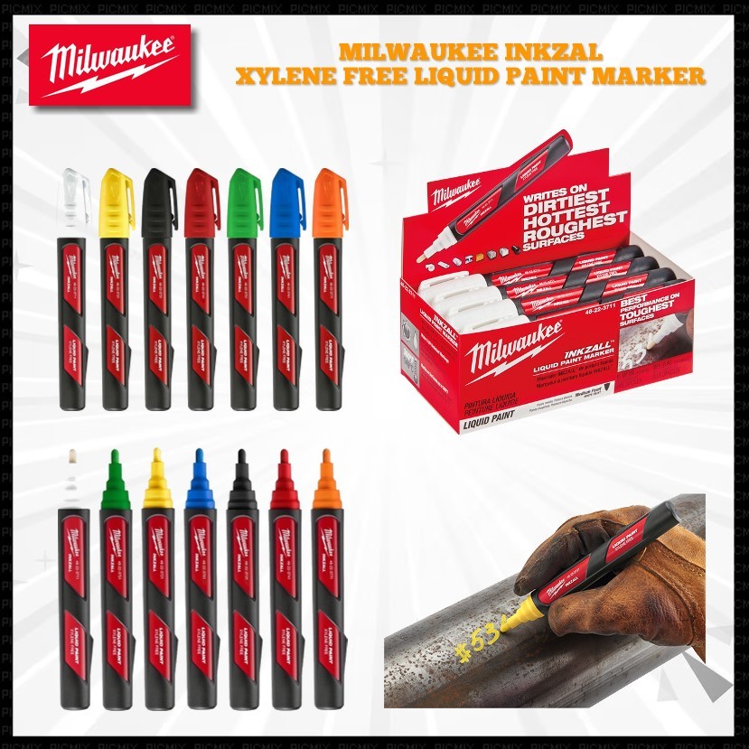 MILWAUKEE INCZALL Xylene Free ปากกามาร์กเกอร์สีชนิดน้ํา ขายต่อชิ้น