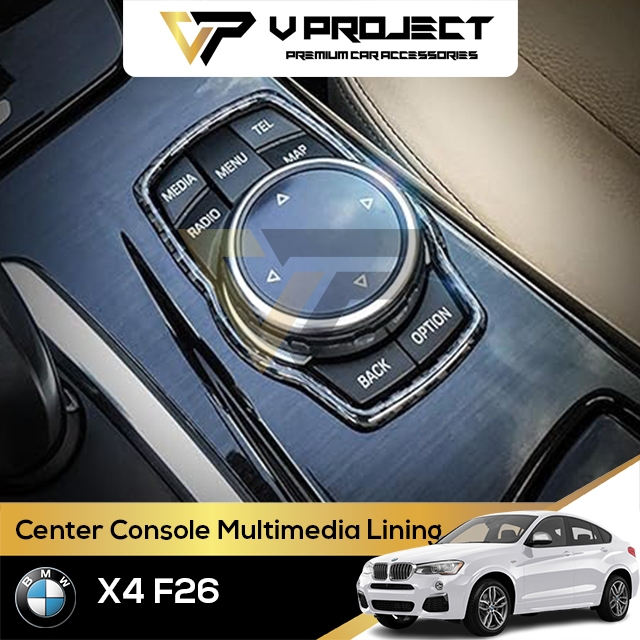 X4 F26 xDrive20i xDrive28i xDrive35 คอนโซลกลางมัลติมีเดียซับตัดคาร์บอน 2014-2018 V โครงการรถอุปกรณ์เ