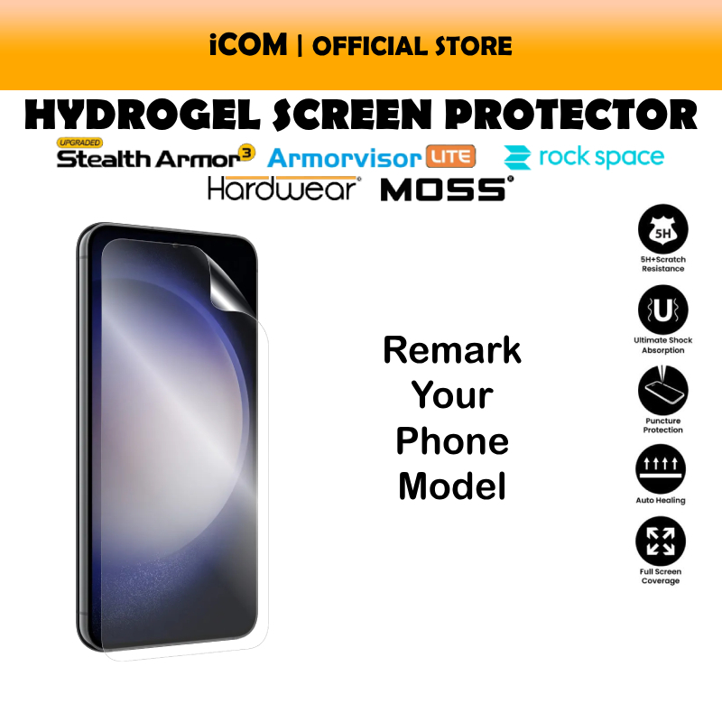 Rock Space Hydrogel ปกป้องหน้าจอโทรศัพท์ทุกรุ่น - X.One/Hardwear/Moss