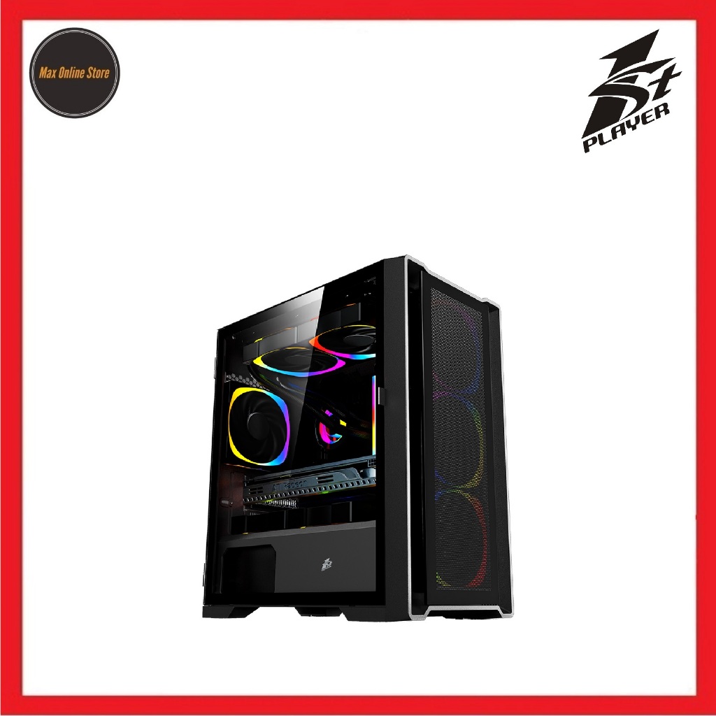 1ST Player T4 Micro ATX Casing พร้อมพัดลม RGB 4 ตัว