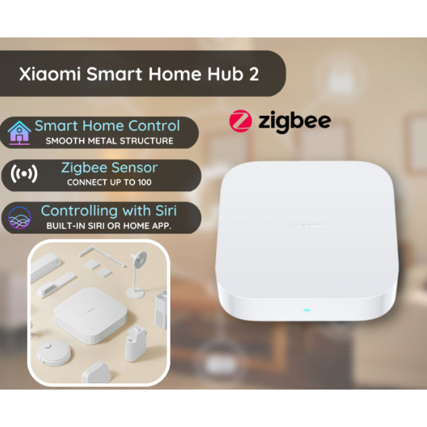 Xiaomi Gateway Smart Home Hub 2 Zigbee 3.0 WIFI บลูทูธ 3.0 ควบคุมผ่านแอพ Mihome Apple Homekit ZNDMWG03LM