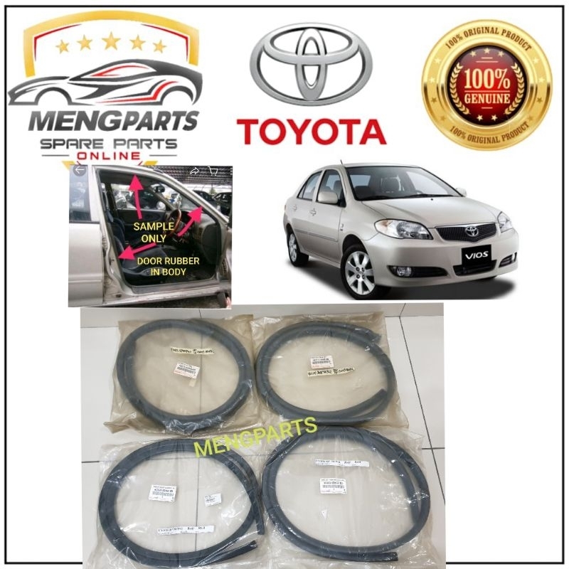 ยางประตู TOYOTA VIOS NCP42 * IN BODY * 6231-0D040 62312-0D040 62333-0D050 62334-0D050