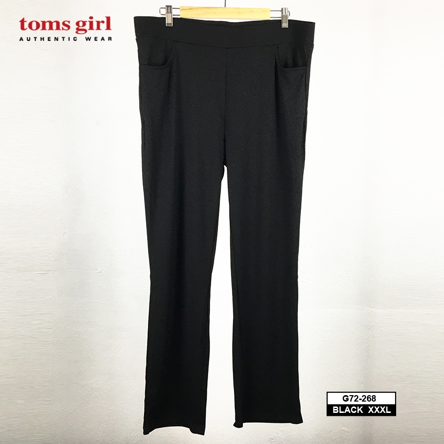 Toms กางเกงขายาว เอวยางยืด น้ําหนักเบา ระบายอากาศ เหมาะกับการออกกําลังกาย สําหรับสตรี ไซซ์ XXXL 72-268