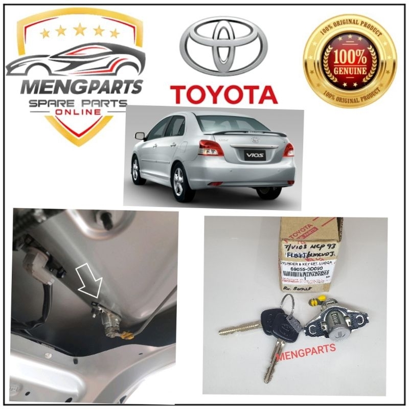 TOYOTA VIOS NCP93 REAR BONNET KEY LOCK พร้อมกุญแจ 69055-0D090
