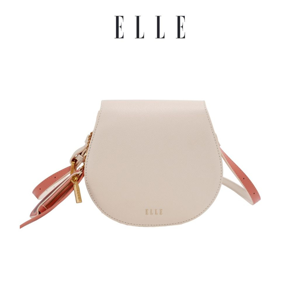 Elle กระเป๋าอานม้า (2 สี: สีเบจ / กรมท่า)