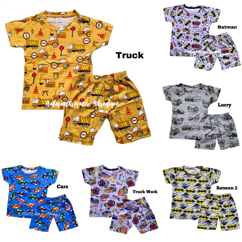 Sushmi Brand Playset Boy Kids Shortpant Baju Budak Lelaki SS เสื้อกล้าม ไซส์ 2-8 (1y-6y)