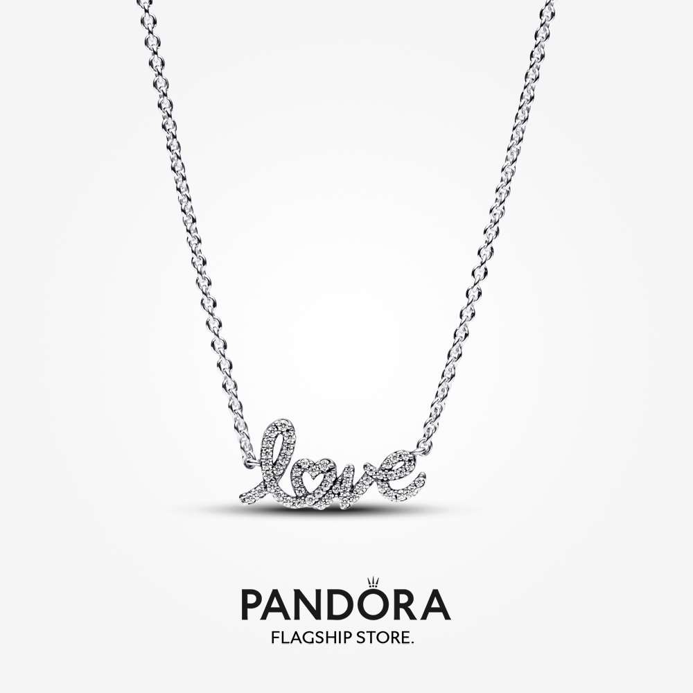 Pandora สร้อยคอ จี้ลายหัวใจ ขนาด 45 ซม.