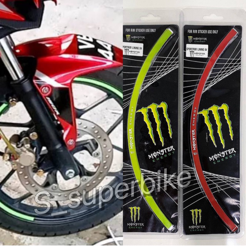 สติ๊กเกอร์ขอบ MONSTER - MONSTER - ( BLUE / RED / GREEN / FULL GREEN / GREEN / LIGHT GREEN ) - 1 PACK