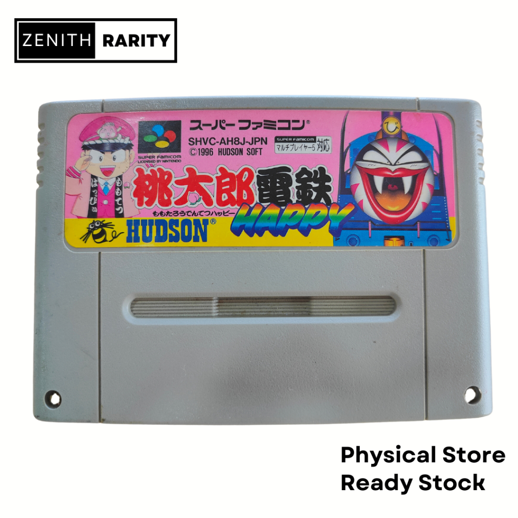 Zenith Rarity Nintendo Super Famicom SFC เกม Momotaro Dentetsu HAPPY