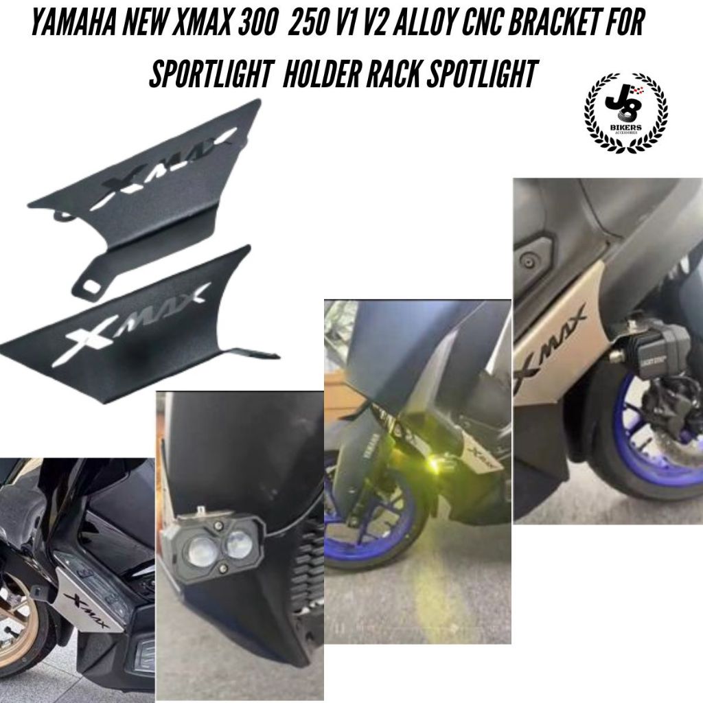 Yamaha ใหม ่ XMAX 300 250 V1 V2 ALLOY CNC BRACKET สําหรับ SPORTLIGHT HOLDER RACK SPOTLIGHT FOG โคมไฟ BRACKET