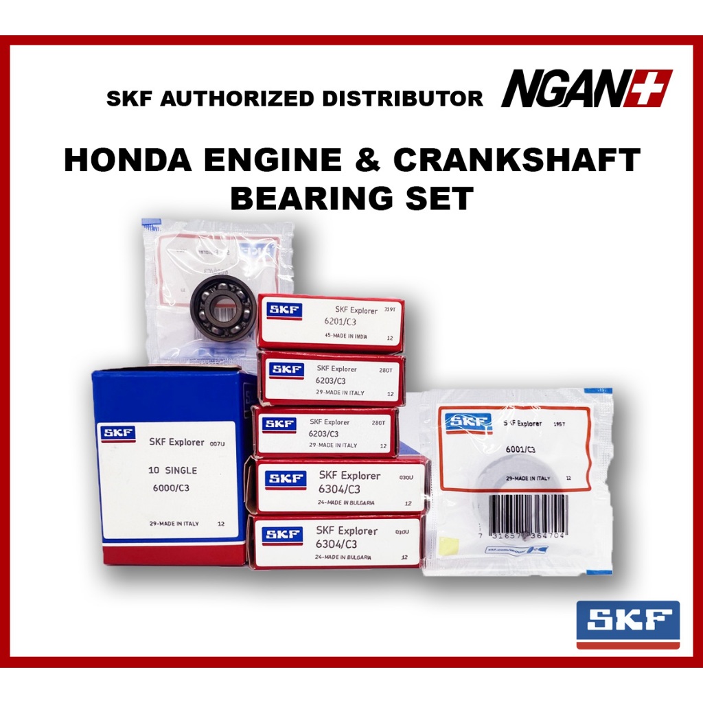 HONDA GBO / C70 / GB0-J ENGINE & CRANKSHAFT BEARING SET SKF EXPLORER