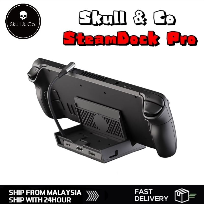 Skull & Co SteamDock Pro Steamdeck Rog Ally X Docking Station 4K@60hz USB 3.0