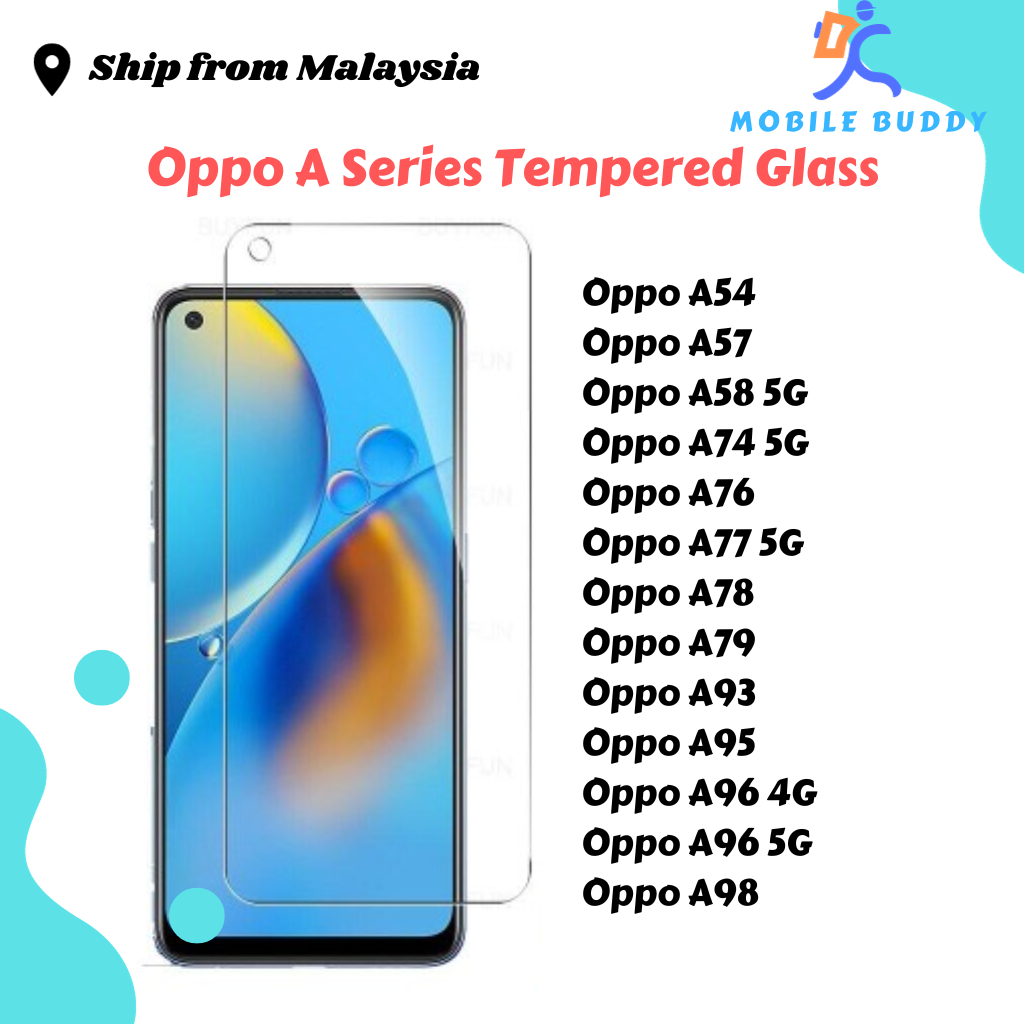 MB Oppo A18/A38/A54/A57/A58/A74 5G/A76/A77 5G/A78/A79/A93/A95/A96/A98 Clear Full Screenกระจกนิรภัยป้