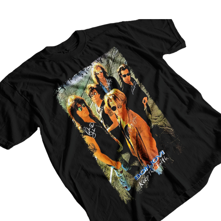 เสื้อยืด ลายวงร็อค BON JOVI