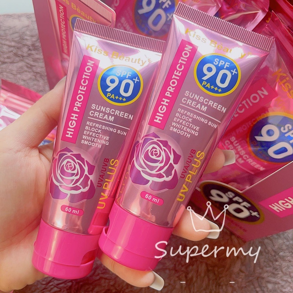 Kiss BEAUTY UV Plus SPF90 PA + + High Protection Sunscreen Refreshing Sun Block Cream Whitening Smooth 60ml