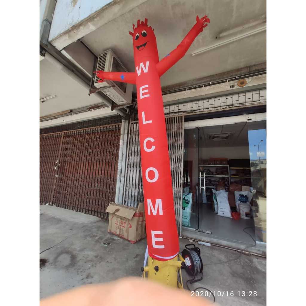 Sky Dancer WELCOME Puppet สําหรับโบลเวอร์ 12 นิ้ว 2 ด้าน *