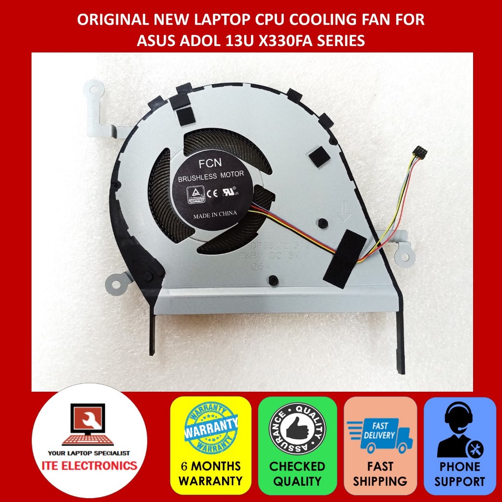 ใหม่ ASUS ADOL 13U X330FA SERIES แล็ปท็อป CPU COOLING FAN 13N1-5MP0121