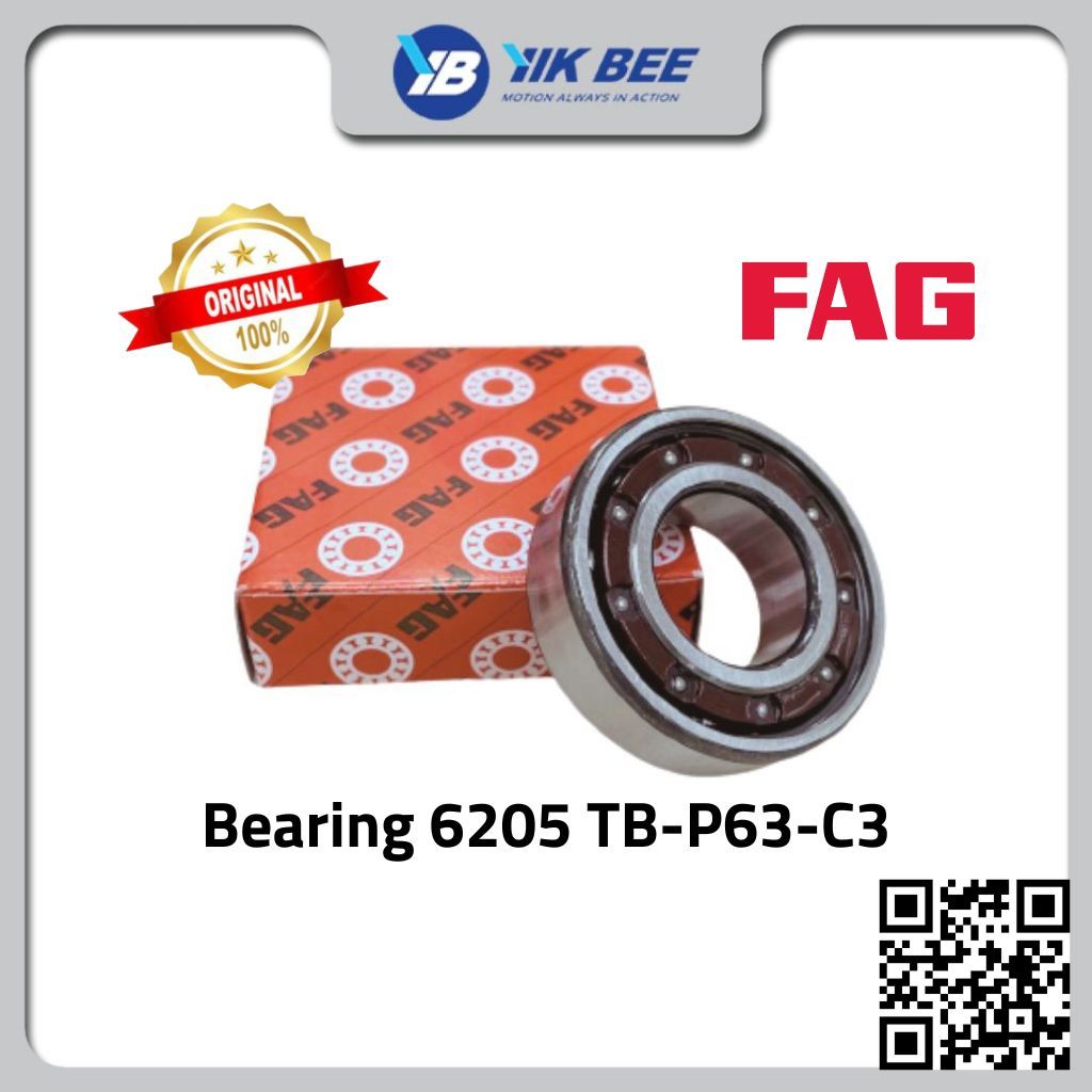 6203-TB-P63, 6204-TB-P63, 6205 TB-P63-C3 FAG FIBRE BEARING (ความเร็วสูง) สําหรับ MOTOR Y15R/RXZ135/1