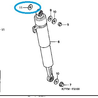 94101-12000 เครื่องซักผ้า absober ภายใน dalam Honda C70 GB6 EX5 (2 ชิ้น)