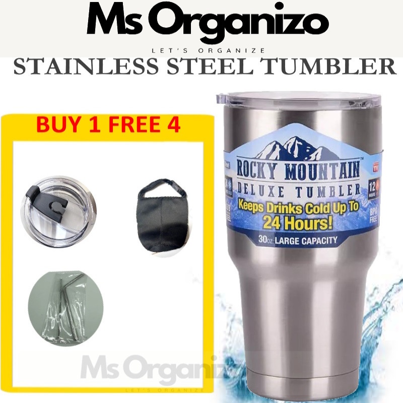 Rocky Mountain Tumbler 30 ออนซ์ สแตนเลส [ซื้อ 1 ฟรี 4]