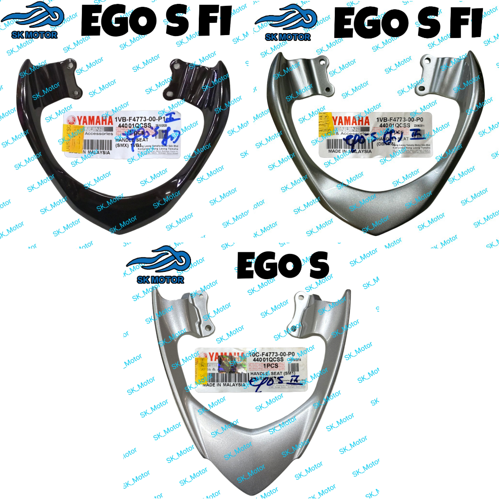 Yamaha EGO S / EGO S FI สปอยเลอร์มือจับที่นั่ง Besi L Bar สีดํา 1VB 10C-F4773-00-P0 P1