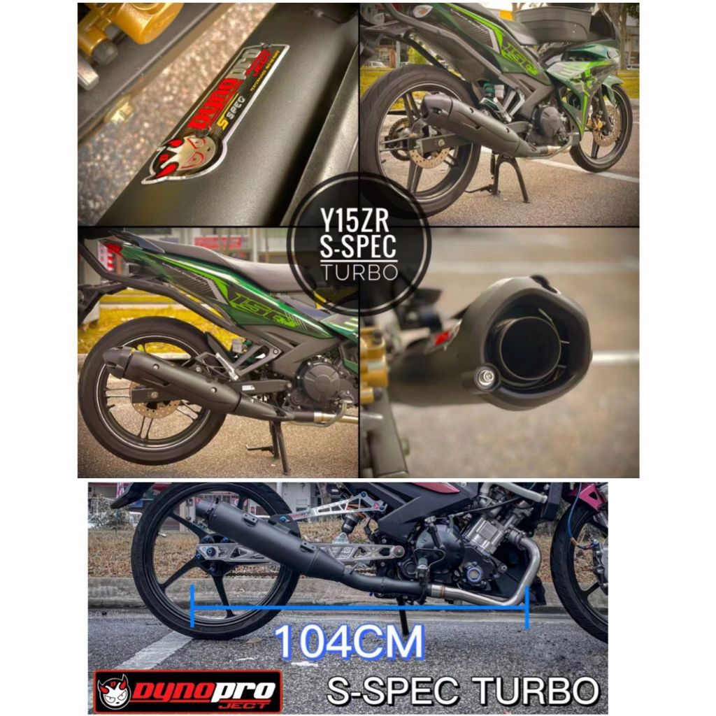 EXHAUST DYNOPRO RACING Y15ZR V1 V2 CUTTING STANDARD Y15ZR TURBO 28/32 /32/35