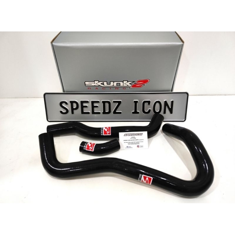 Skunk2 Honda Civic FD FD2 2.0 FD2R Type R FD1 1.8L สีดําหม้อน้ําซิลิโคนท่อ 3 ชิ้นชุด